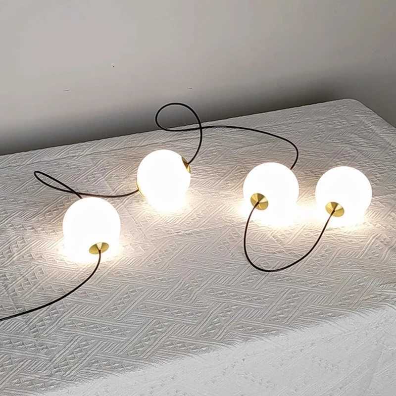 Stairs Modern Chandelier Loft Duplex Living Room Hotel Lobby Long Pendant Nordic Home Decorative Lighting Ball Long Line PendantXJ250725