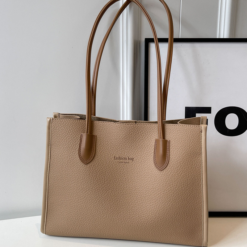 Womens Large Capacity Tote Bag - Stylish & Functional with Textured Design