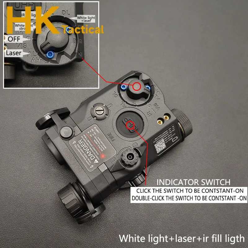 300C 600C 600 Airsoft Flashlight Tactical Torch Rifle Hunting Weapon Scout Light PEQ15 Red Dot Indicator Fit 20mm Rail W250722