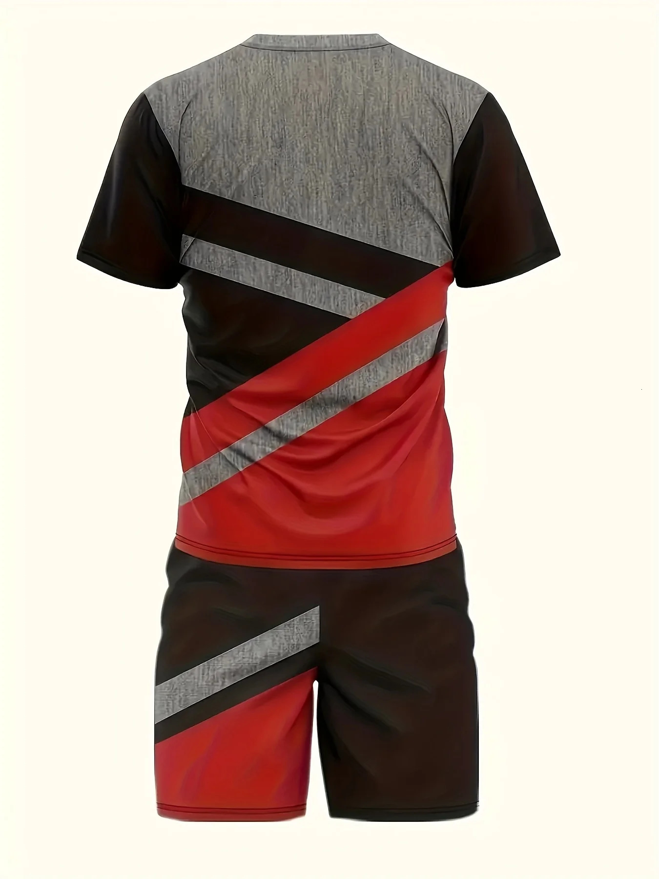 The 2025 summer mens suit is a fashionable and casual 3D irregular pattern printed everyday streetwear 250724