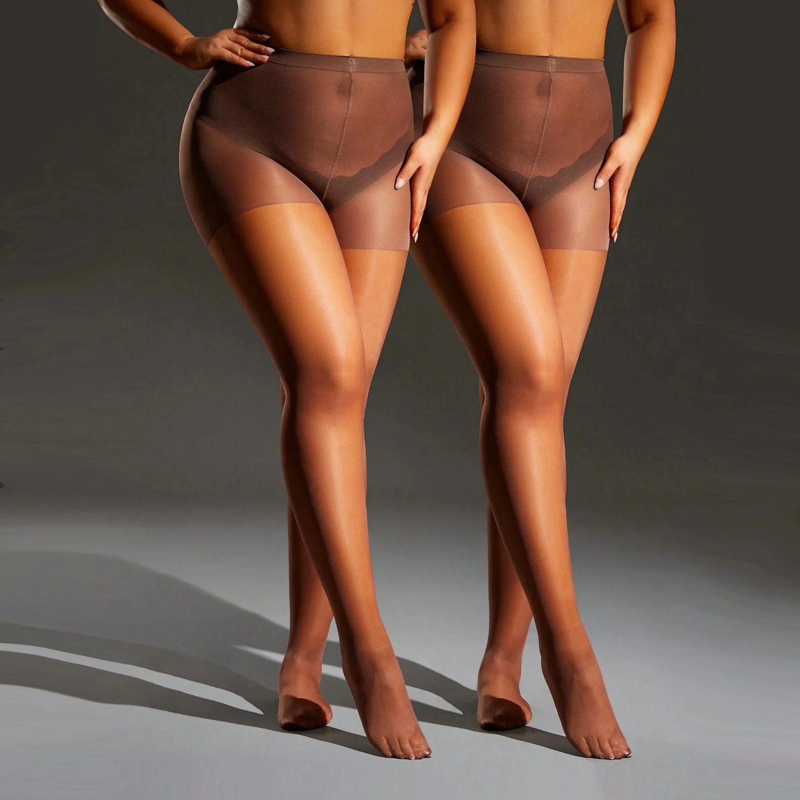 2 Pairs Slip Proof Fine Mesh Leggings Black Silk Thin HighWaisted Pantyhose 250725