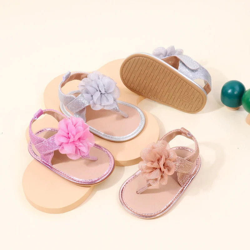 Baby Shoes Summer Sandals Cute Flower AntiSlip Sole born Toddler PreWalking Practice High Quality Fashion BHX3207 250725