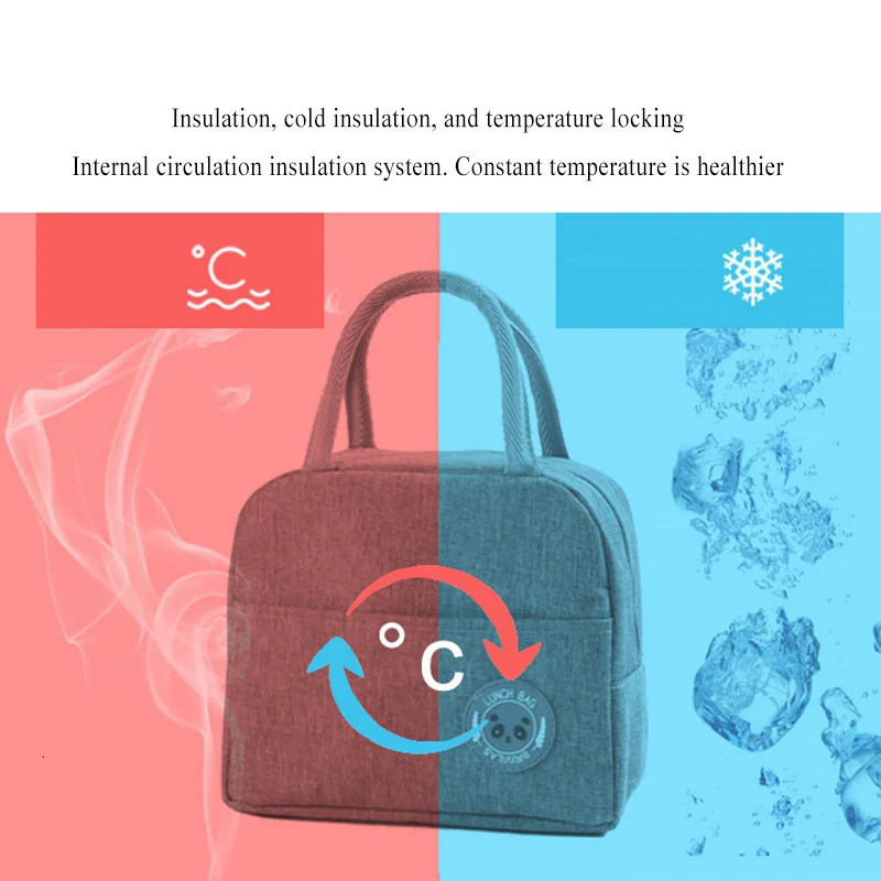 Functional Pattern Cooler Lunch Box Portable Insulated Canvas Lunch Bag Thermal Food Picnic Lunch Bags For Women 250723