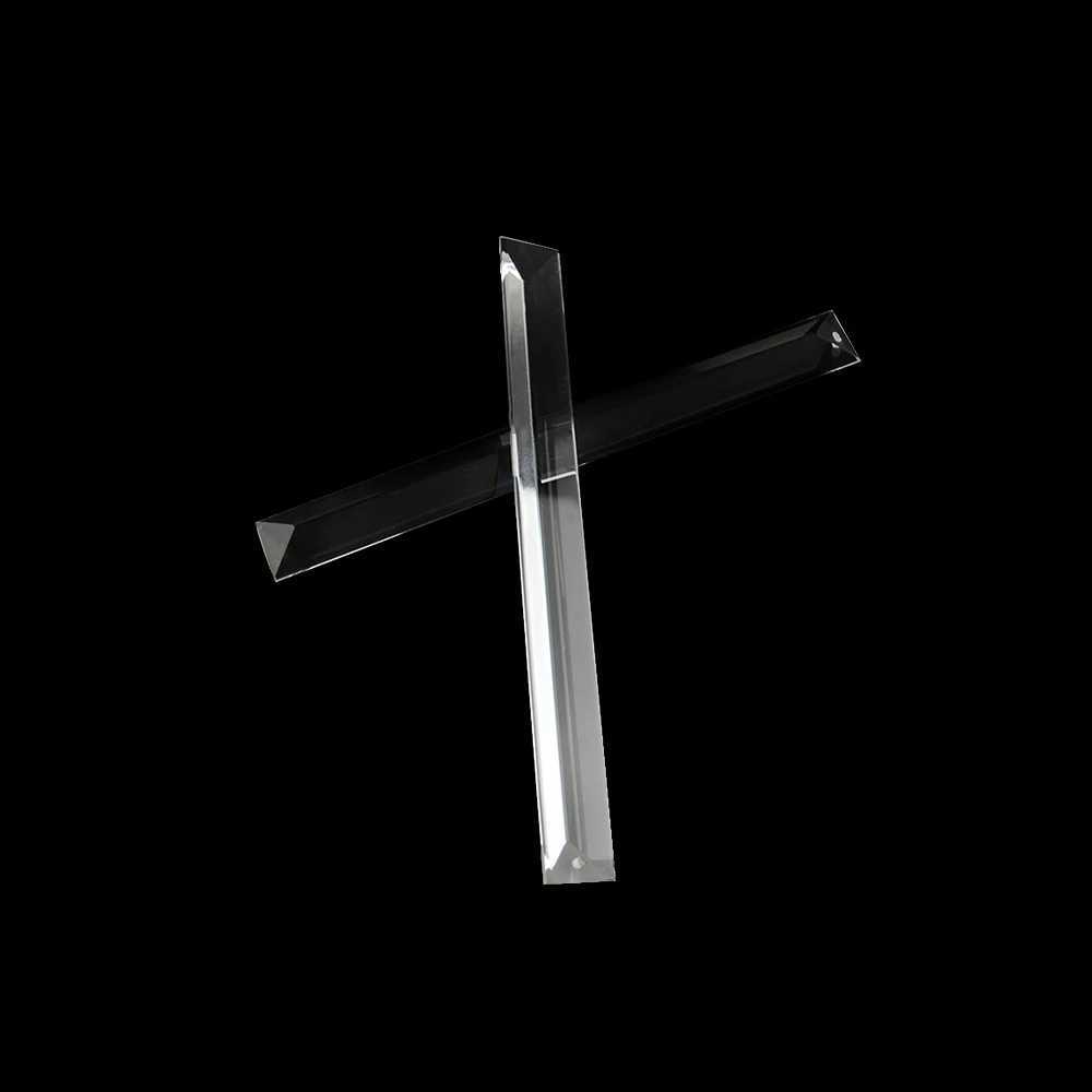 Trimming Triangle Crystal Clear Prism 1 Hole/2 Holes Glass Chandeliers Pendants Parts Glass Lamp Drop PendantsXJ250725