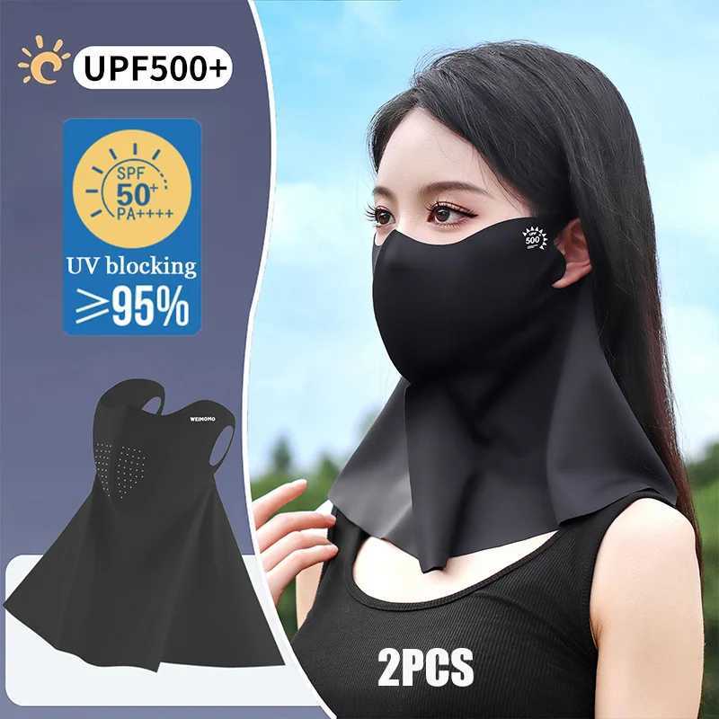 2PCS Silk Sun Protection Mask Anti-Ultraviolet Neck Guard 3D Mask Summer Breathable Eye Protection Face Mask Z250725