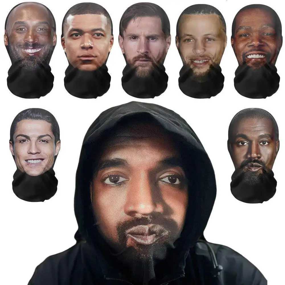 3D Mask Balaclava Hat Facial Performance Parody Prank Headgear Seamless Kanye Face Mask Celebrity Face Hip Hop Hood Z250725