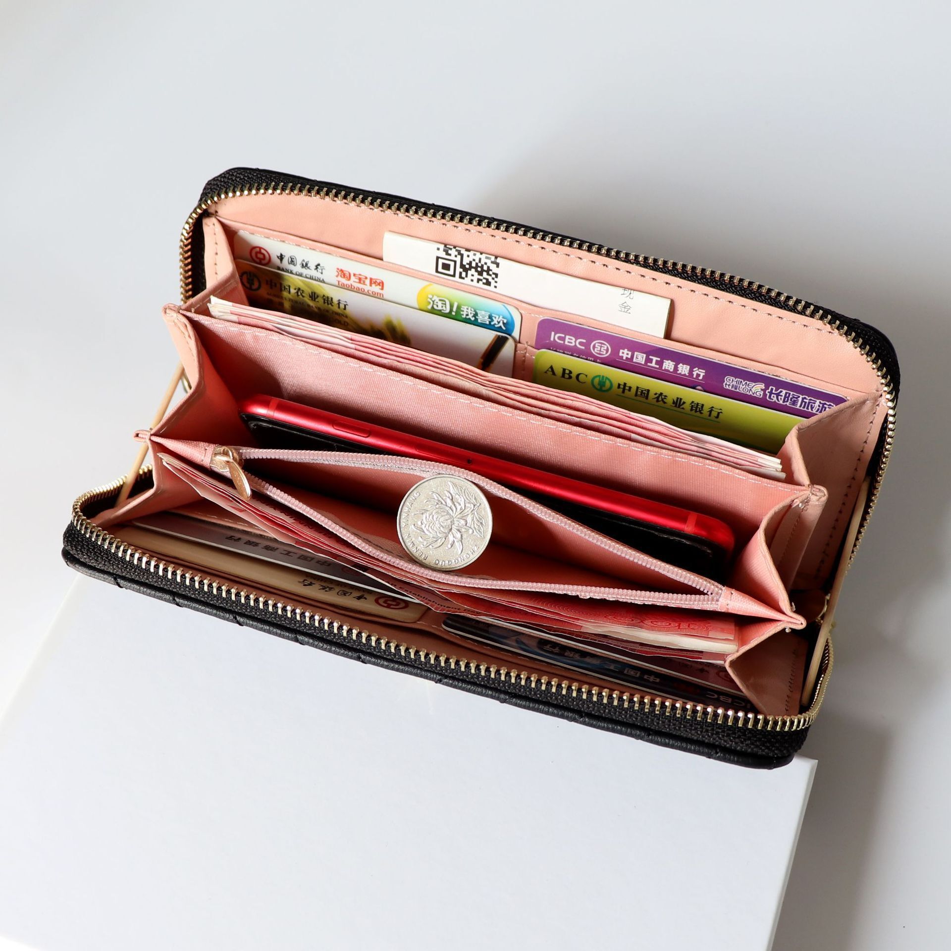 Free Shipping 2025 Summer New Designer Bags Women's Long Zipper Wallet Ladies' Purse Phone Bag Large Capacity Clutch Manufacturer Supply Hig