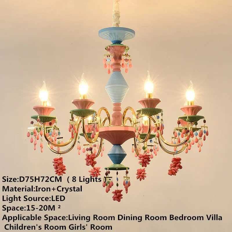 BRIGHT Modern Color Crystal Pendant Lamp French Luxury Art Living Room Restaurant Bedroom Girls Room Childrens Room ChandelierXJ250725