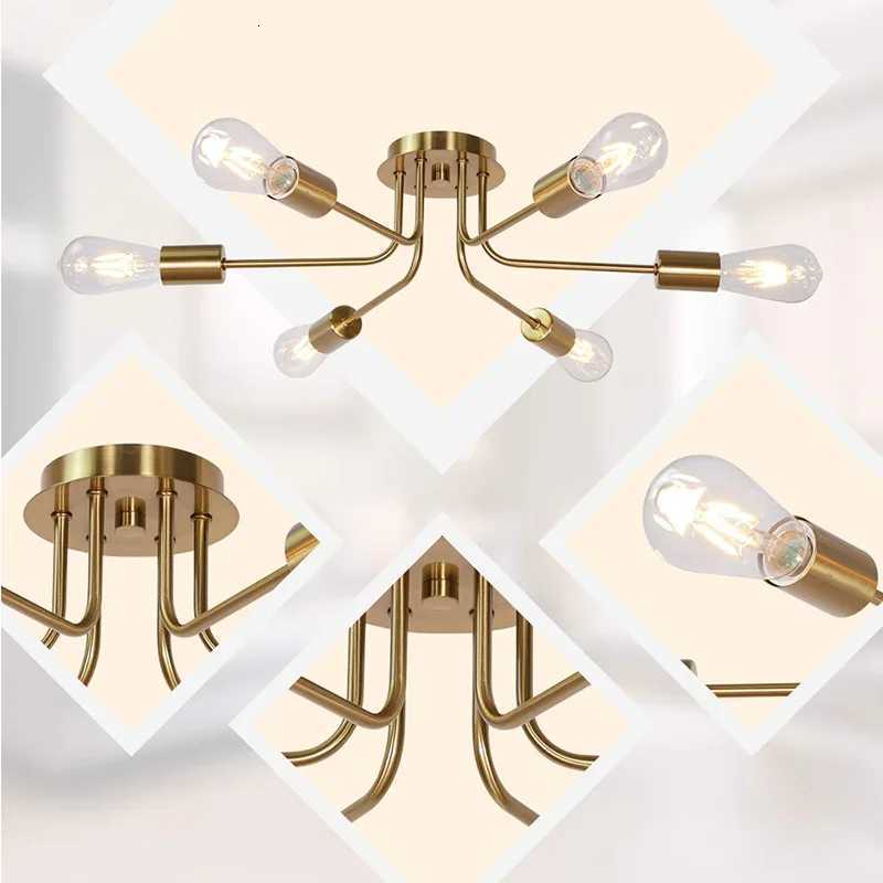 1 Modern Chandelier Sputnik Lamps Semi-Embedded Ceiling Lamp Nordic Home Decoration Lighting Fixtures for Living Room XJ250725