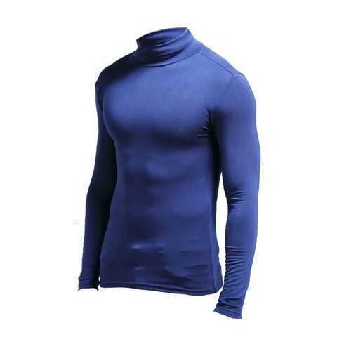 Mens thermal underwear in turtleneck lapel autumn thin Modal autumn and winter long-sleeved base shirt single slim-fit top Z250725