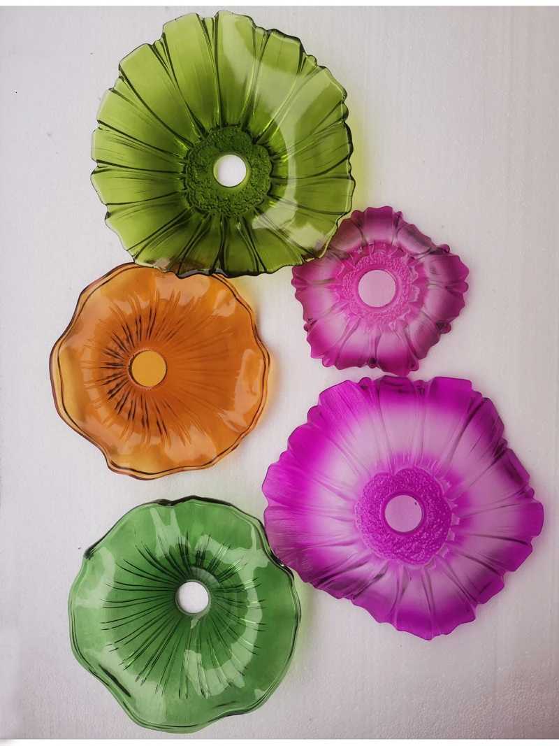 Flower Glass Pendant Lamp Copper Ceiling Chandelier Single Head Pendant Light Bedroom Lamp Hanging Light Luminaria Home Decor XJ250725