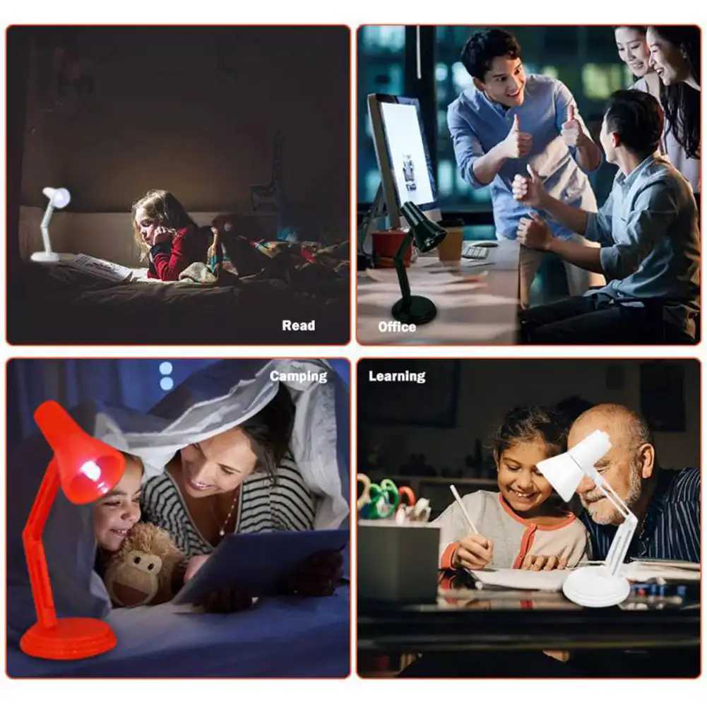 LED Table Lamp Mini Foldable Night Reading Book Lamp for Home Room Computer Notebook Laptop Desk Night Light Eye Protective XJ250725