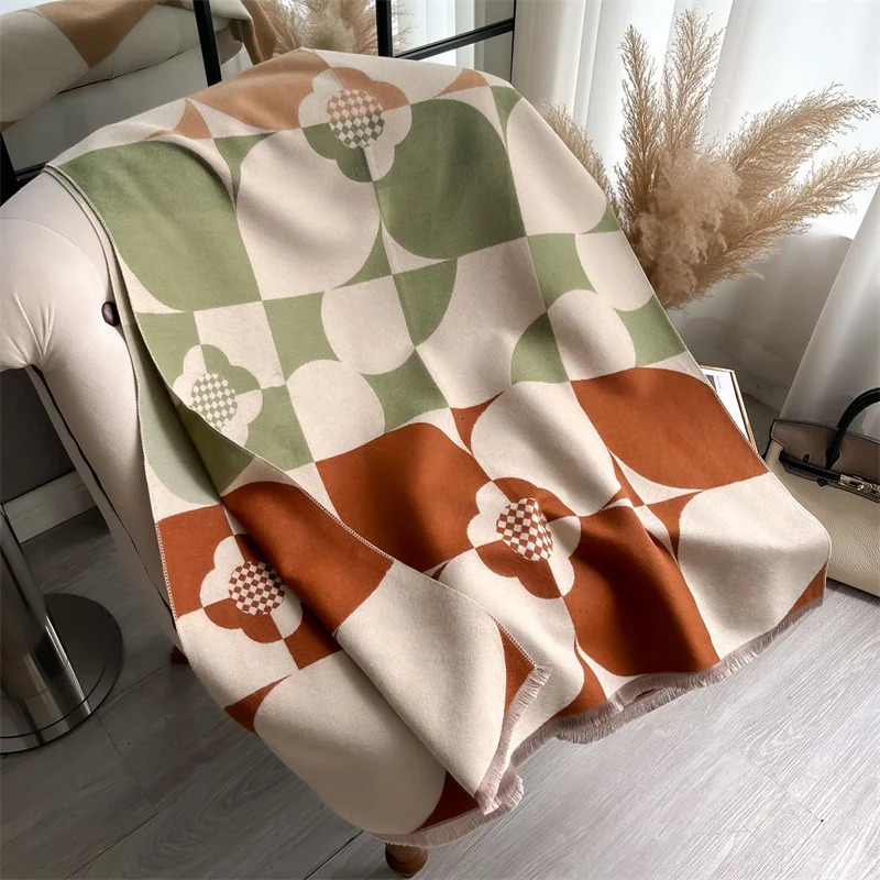 Cashmere Scarf for Women Thick Warm Winter Blanket Female Quality Shawl Wrap Scarf Poncho Echarpe Pashmina 250724