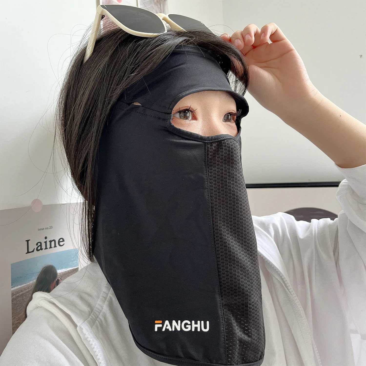 UV Protection Silk Mask Sun Proof Bib Solid Color Face Cover Face Shield Summer Face Scarves Sunscreen Face Scarf Riding Z250725