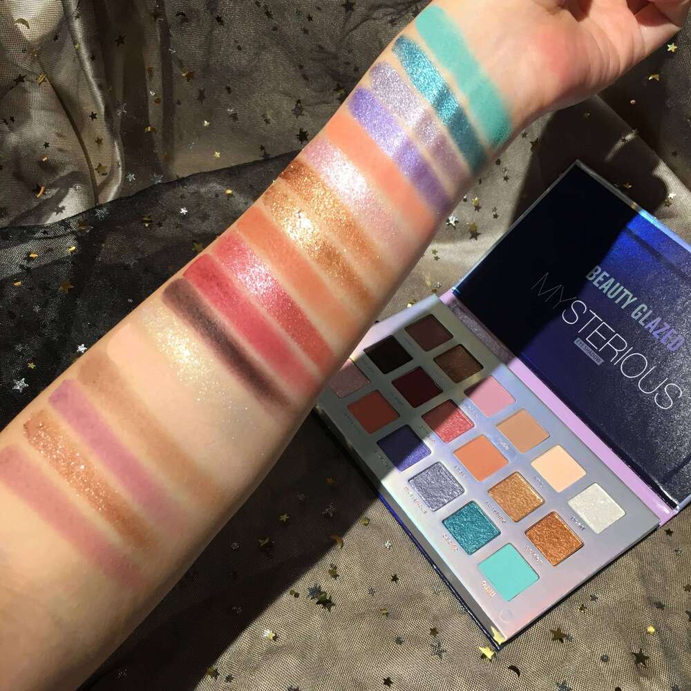 Beauty Glazed Mysteriou 18 color Eyeshadow Palette Matte, Shimmer, Glitter - lti-Reflective Shades for Stunning Makeup Looks