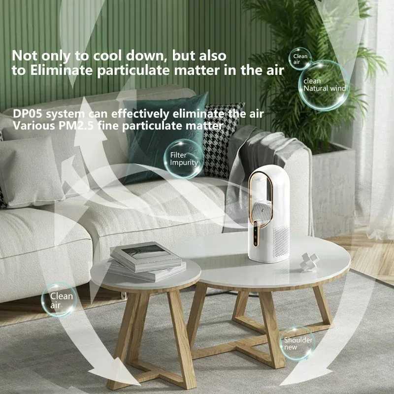 6-speed silent timed cooling new portable mini conditioner USB air cooler bladeless electric fan R250725