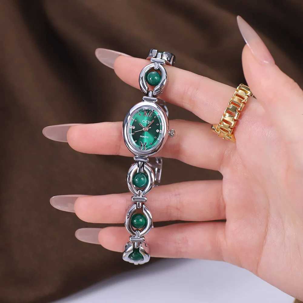 Ladies Watch Light Luxury Brand National Style Zu Green Bracelet Advanced Bead Waterproof Wen Fashion Quartz Wristwatches X250726