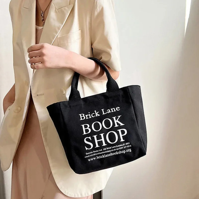 Small /Larger Canvas Lunch Box Lady Food Storage Bags Lunch Bag Handbag Pouch Picnic Tote Small Handbag Dinner Container 250723