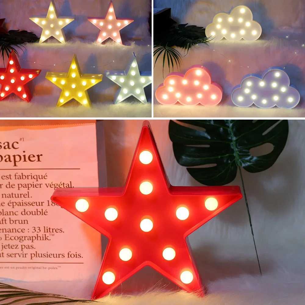 Nordic Lovely Cloud Star Moon LED 3D Night Light Kids Gift Toy For Baby Children Bedroom Toilet Lamp Decoration Indoor Lighting XJ250725