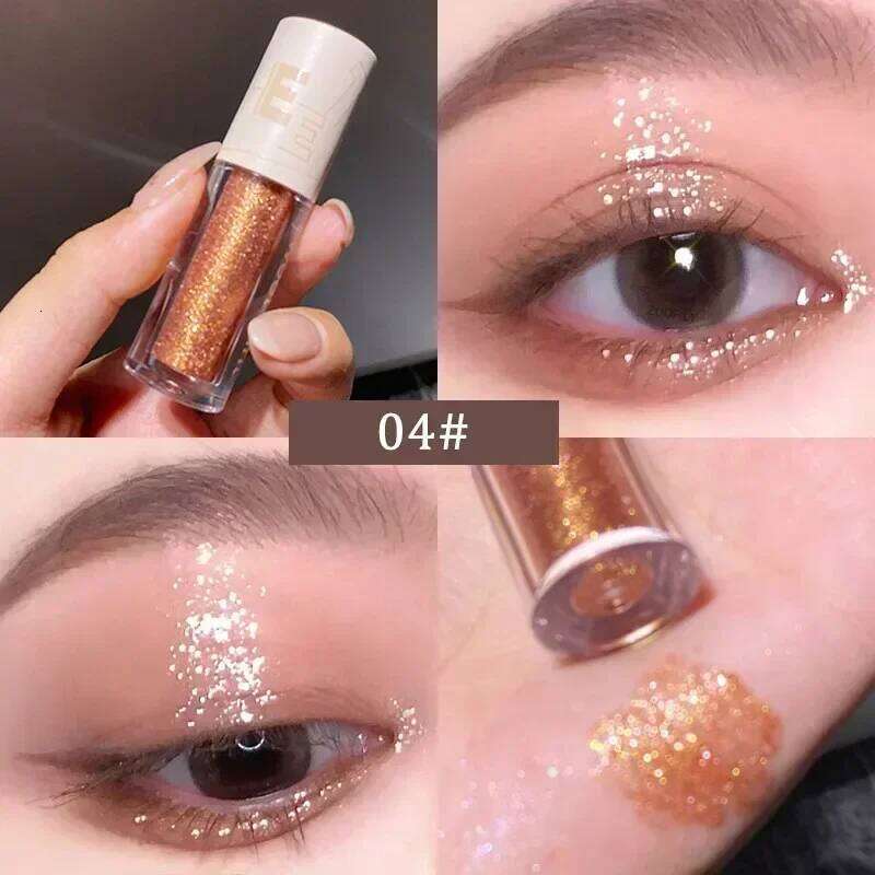 Liquid Eyeshadow Pearlescent Eyeliner Glitter Sequins Lying Silkworm Highlighter Waterproof Long-lasting Shiny Makeup Cosmetics X2507