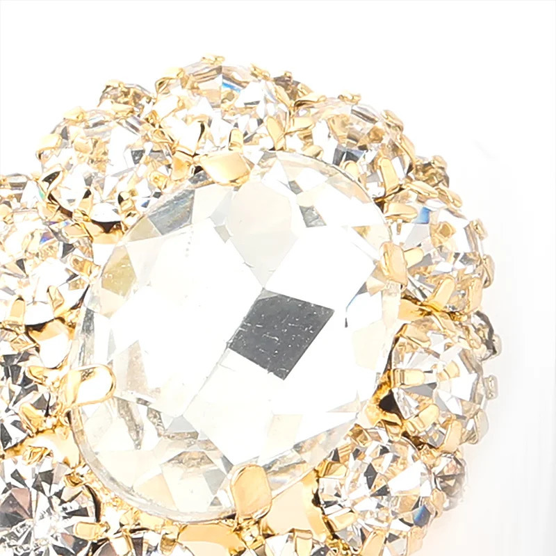 Stonefans Fashion Shiny Long Oval Earrings for Women ious Water Drop Pendant Claw Chain Jewelry Party 250715