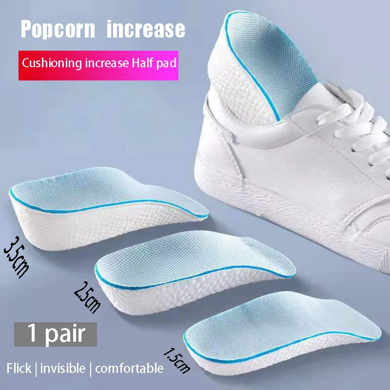 1.5/2.5/3.5 Cm Arch Support Height Increase Insoles Light Weight Soft Elastic Lift Soft Elastic Lifting For Men Women Shoes Pads 250725