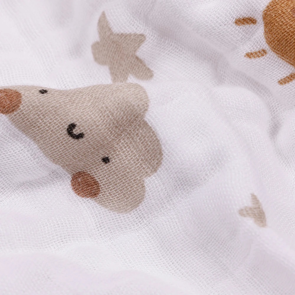 Kangobaby #My Soft Life# 5piece Pack Bamboo Cotton Breathable Baby Muslin Towel born Burp Cloth 250725