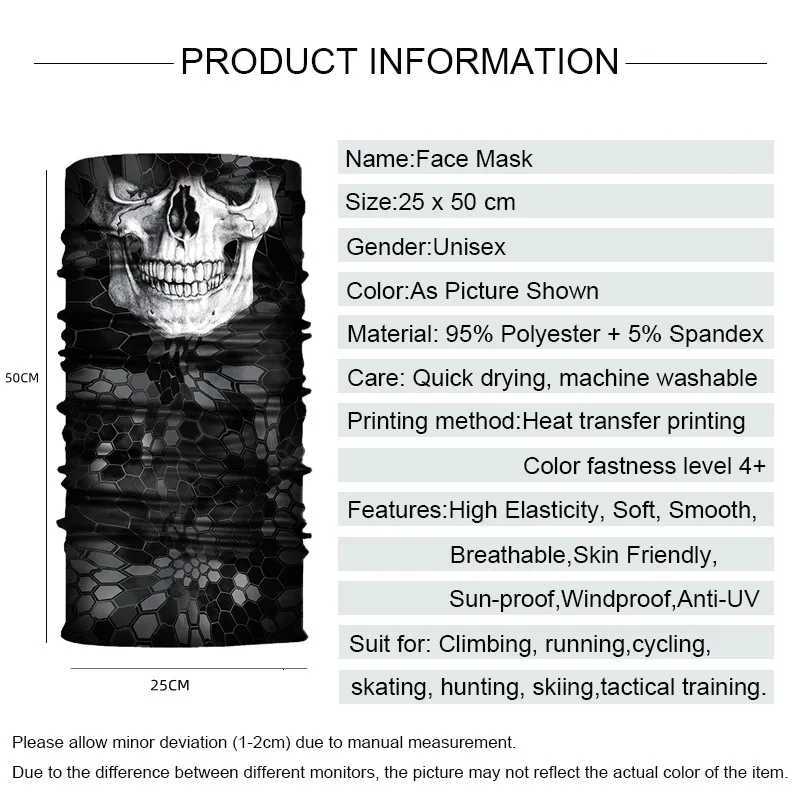 Neck Gaiter Face Mask Sport Seamless Bandana Buffs Motorcycle Balaclava Cycling Face Shield Face Cover Scarf Climbing Hiking 2# Z250725
