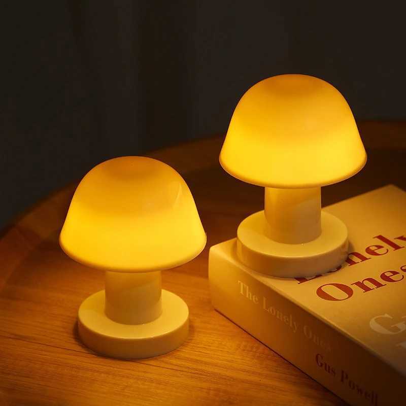 Mini Desktop Sunset Night Lamp Creative Battery Power Supply Mushroom Style LED Night Light for Coffee Bar Home Decor Bedroom XJ250725