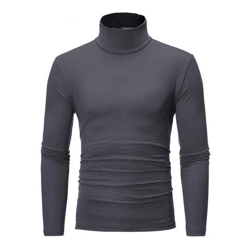 Spring Thin Men Turtleneck Sweaters Black Pullovers Clothing for Men Cotton Harajuku Knitted Sweater Male Solid Pull Hombre Tops Z250725