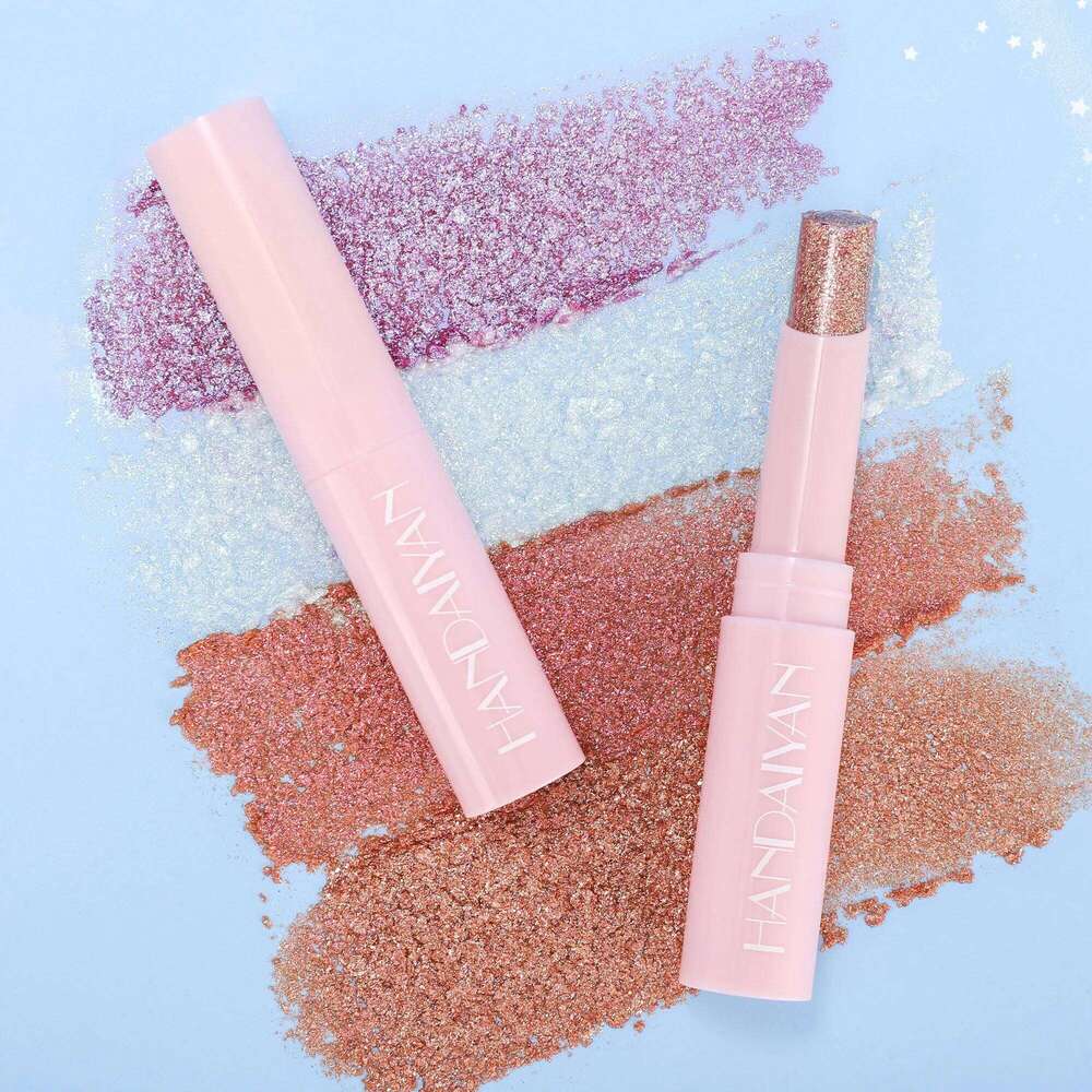 HANDAIYAN 6 Color Pearl Tube Fine Glitter Delicate Jelly Highlight Eyeshadow Stick