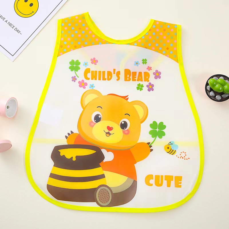 Kids' Protective Clothing: Easy-to-Clean Water Resistant Sleeveless Feeding Bib
