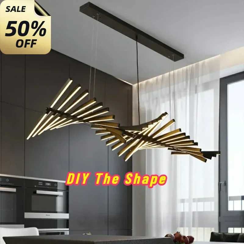 2025 Modern Ceiling Chandelier Lighting LED Kitchen Island Lamps Parlor Lighting Home Fixtures Nordic Dining Room Bar Hanging LightsXJ250725
