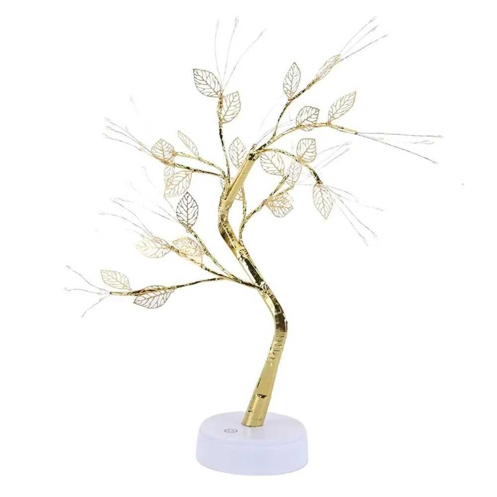 LED Rose Leaf Table Lamp USB Christmas Tree Fairy Light Night Lights Home DIY Party Wedding Bedroom Decoration Mothers Day Gift XJ250725