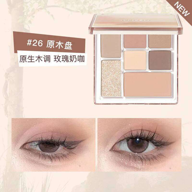 Judydoll Play Fun 7 Colors Combination Plate Shadow Highlight Blush Pink Brown Glitter Eye Makeup Palette Pigment Cosmetics