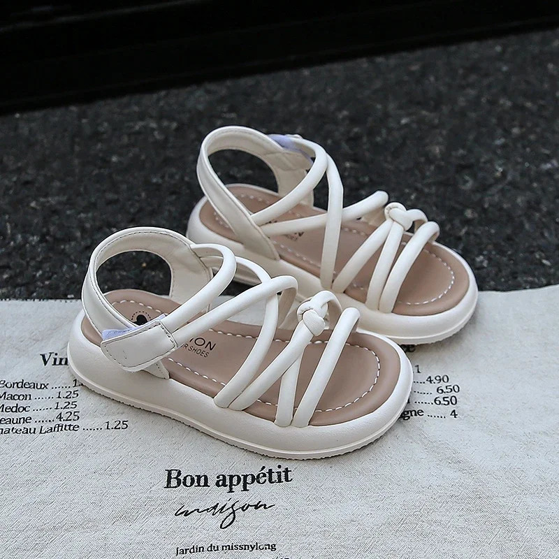 childrens girls gladiator sandals open toe beach antislip princess shoes fashionable and classic shoes 250725