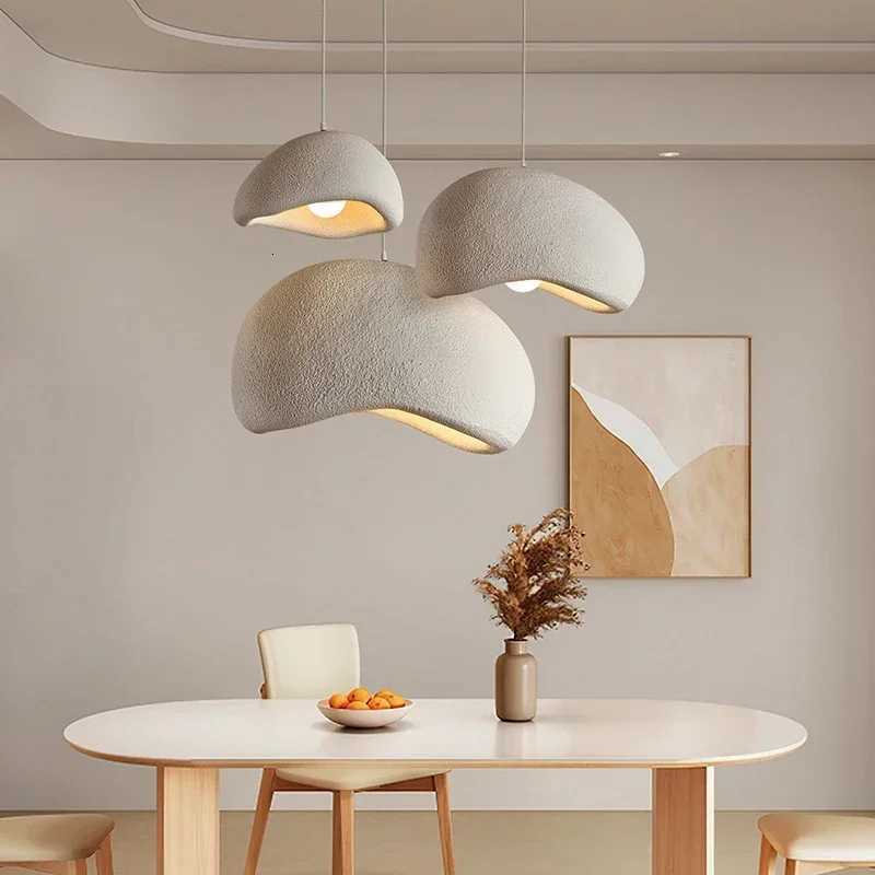 Nordic Minimalist Pendant Lamp Wabi Sabi E27 Living Room Chandeliers Dining Table Designer Island Lights Deco LED Hanging Light S250726