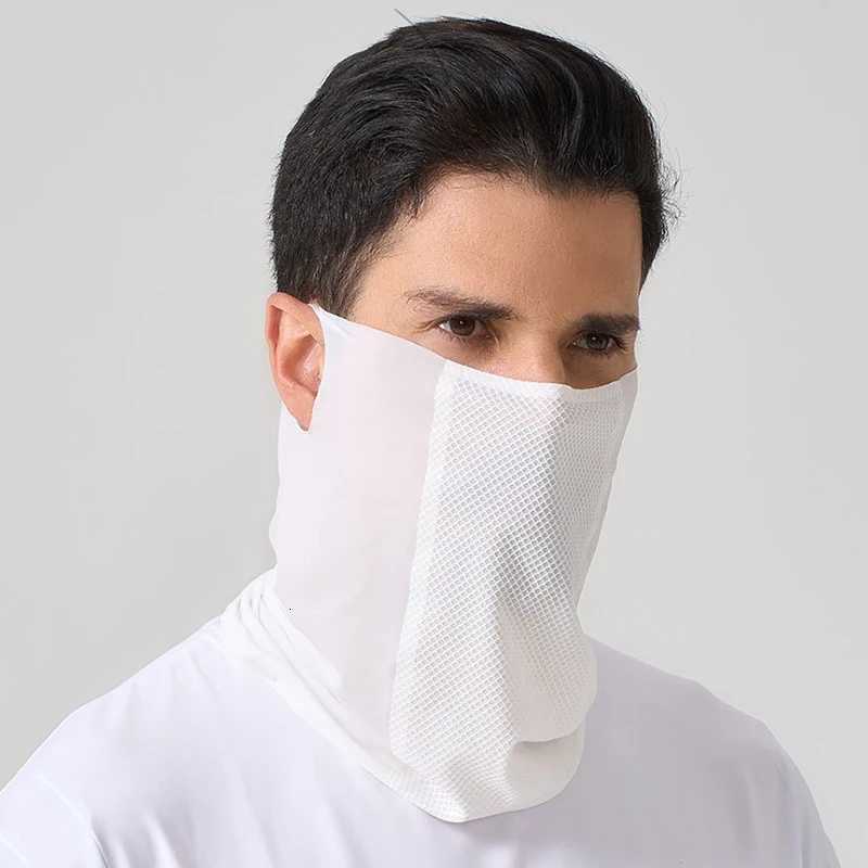 1 seamless ultra-thin sunscreen face mask for men and women summer silk neck cover breathable sun shading windproof outd Z250725