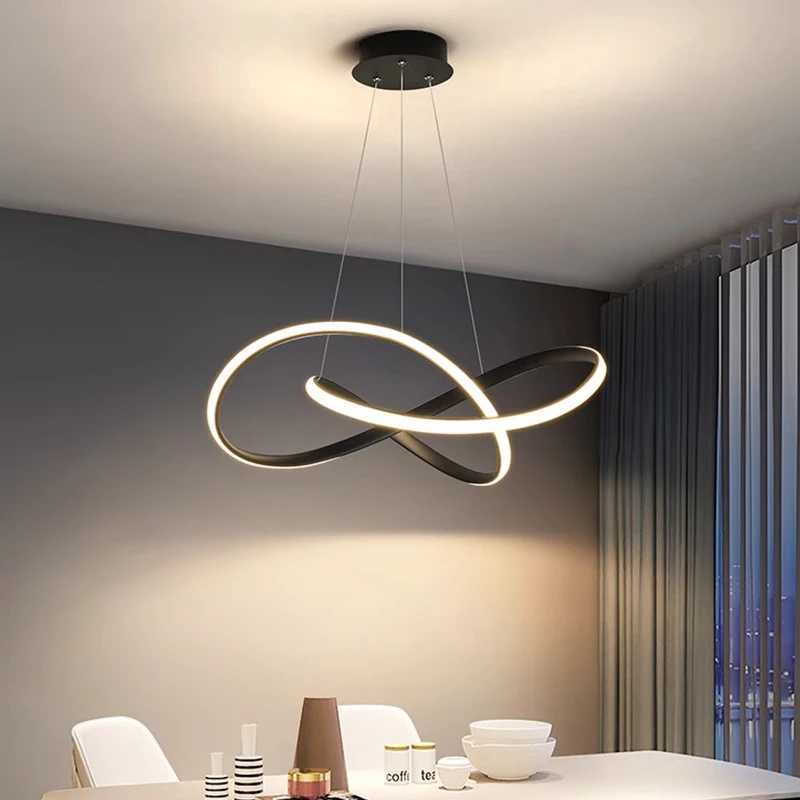 Modern Dining Room Pendant Lights Nordic LED Dining Table Ceiling Chandelier Living Room Home Indoor Bar Counter Hanging LampXJ250725