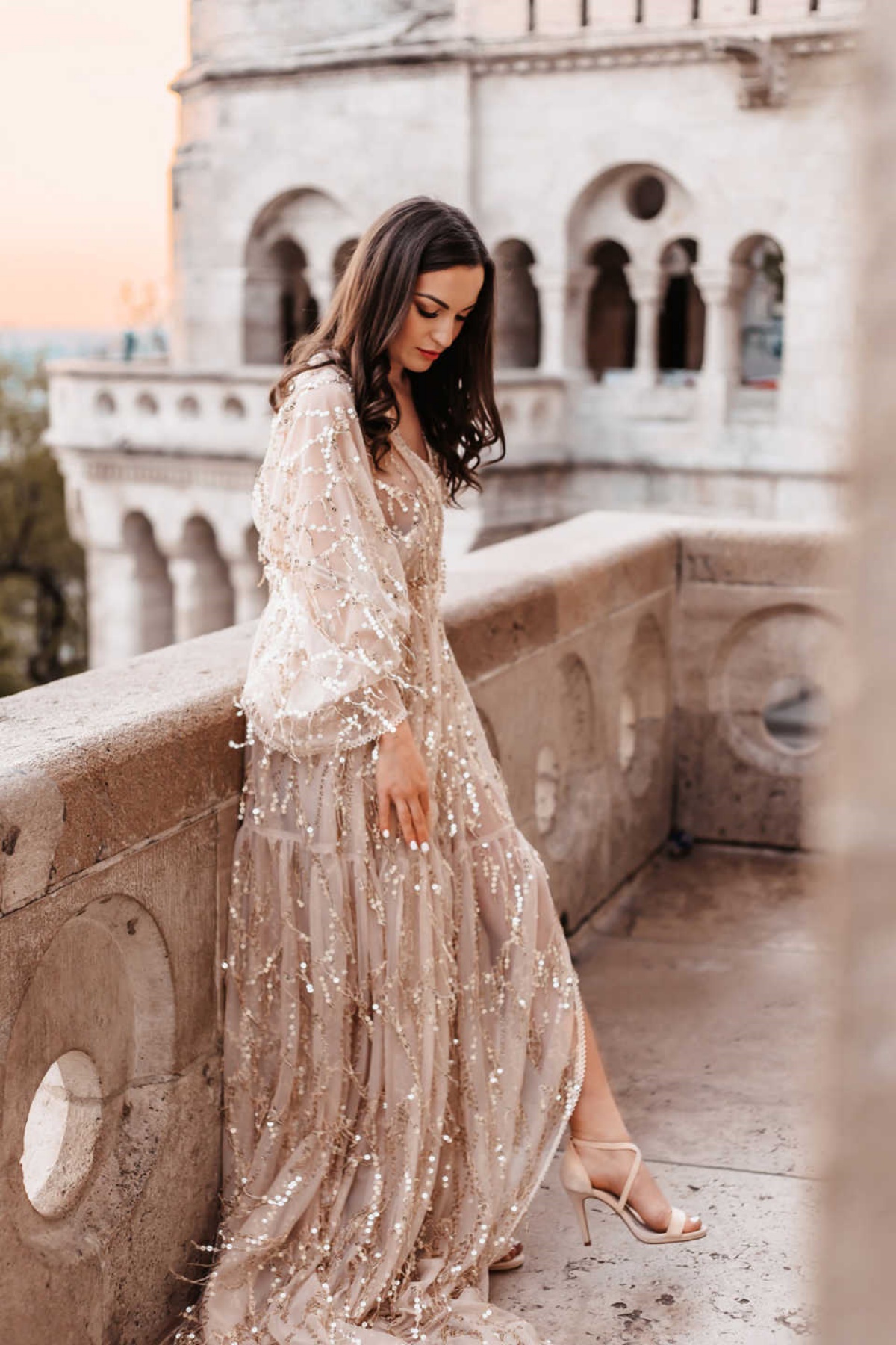 Sparkle Sequin Maternity Photoshoot Dress V Neck High Waist A Line Gown Baby Shower Dress For Photography Long Maxi Pregnancy Dress