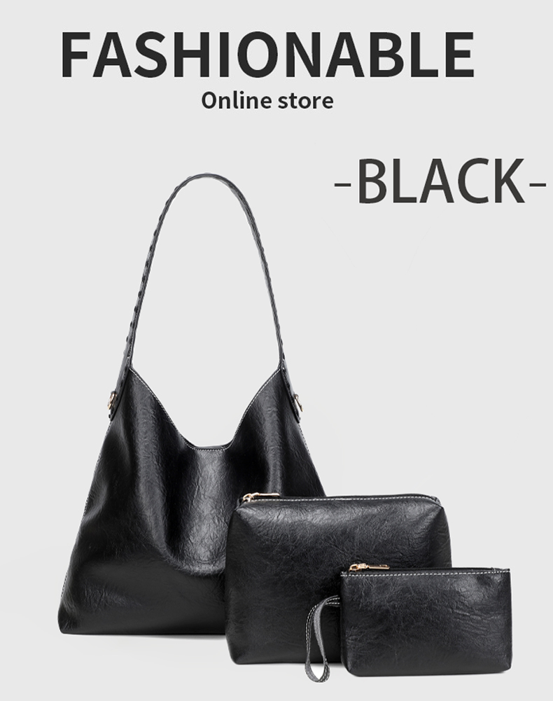 A new large-capacity soft leather single-shoulder crossbody underarm bag for women, featuring a minimalist and soft design