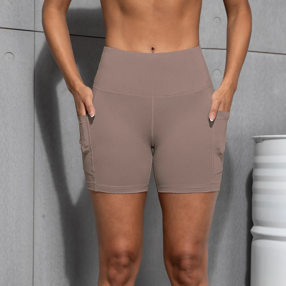 Women Pocket Shorts Leggings Sports Pants Suitable For Running Fitness Cycling Gym leisure High Waist Quick Drying Yoga 250725