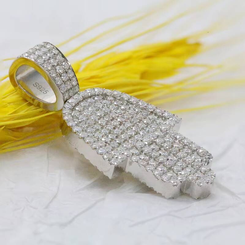 Paston Customized Jewelry Moissanite Hip Hop Figure Pendant Any Venue Available for Men Silver or Gold Available