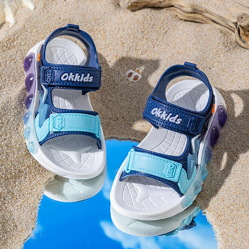 Summer Childrens Soft Soled Sandals Anti Slip Breathable For Boys And Girls Water Wading Baby Beach Sandals 250725