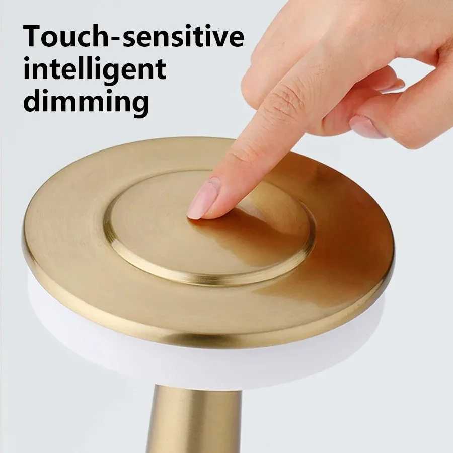 LED Touch Table Lamp Rechargeable Retro Metal Bar Desk Lights For Bedroom Restaurant Coffee Study Desktop Decor Lighting XJ250725