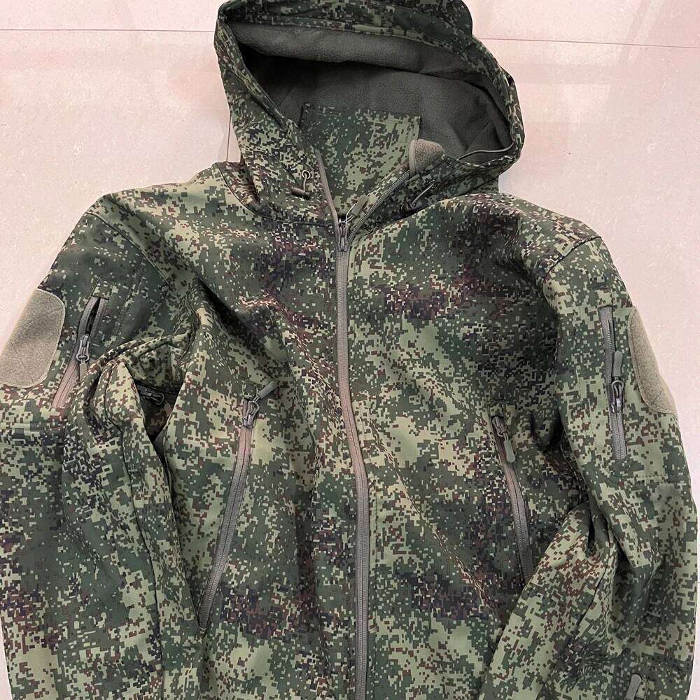 Tactics Jackets Men Outdoor Sports Soft Shell RucamoCamouflage Coats Training Fleece Warm Waterproof Windproof Trip Cargo Jacket