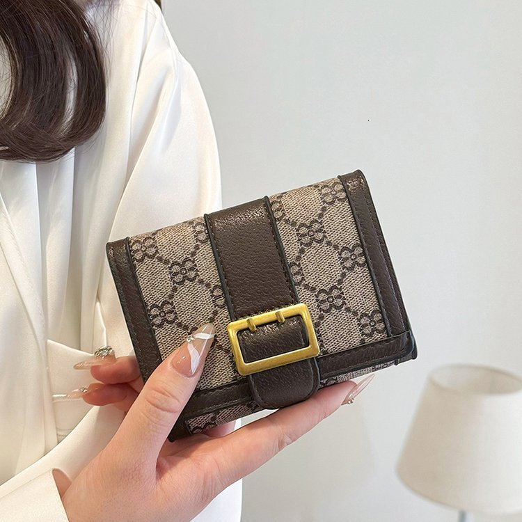 Free Shipping On 2025 Summer New Designer Bags High-end Small Wallet For Women Short Soft Leather Multi-card Slot Card Holder Wallet Combo High-qualit