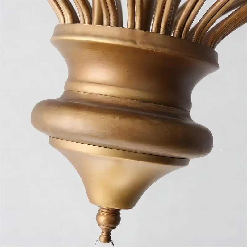 Retro Simple Crystal Led Pendant Lights for Dining Room Food Tables Bedroom Designer Chandelier Home Decor Chandeliers Lighting FixturesXJ250725