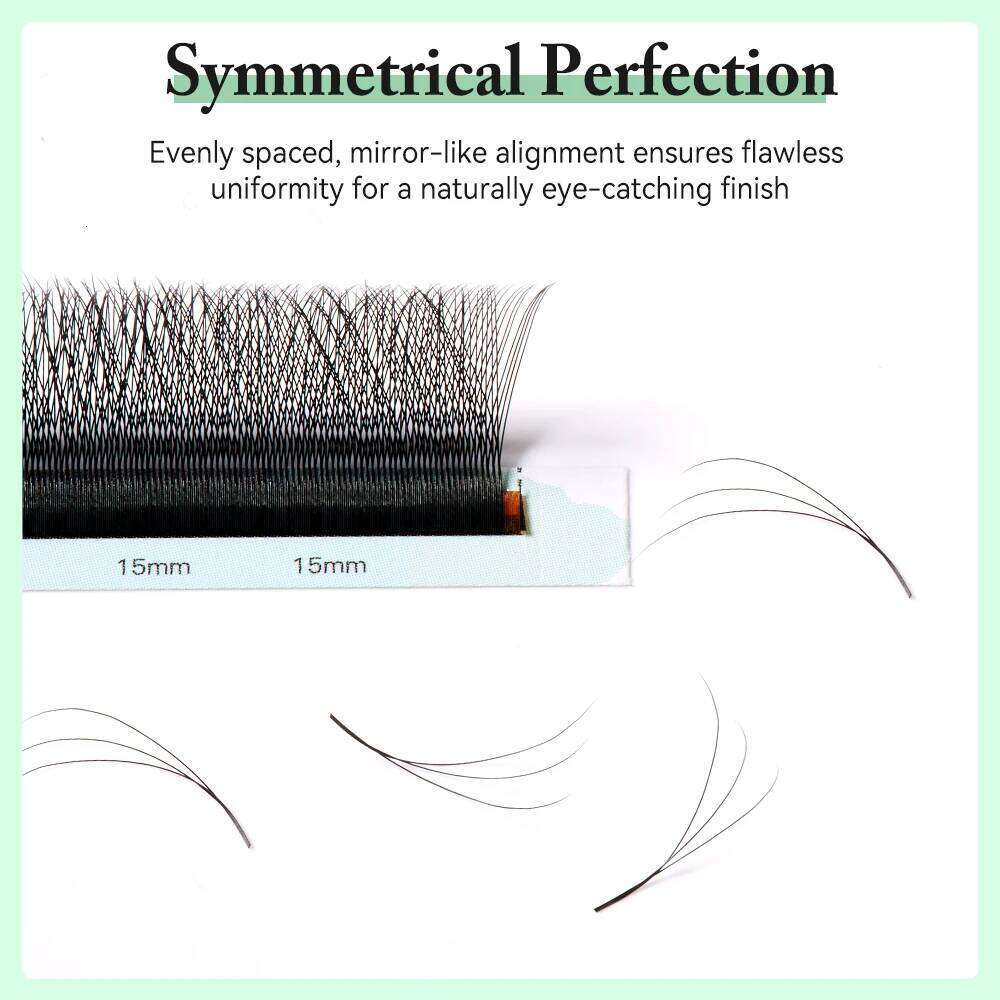 Yelix Smaller Spacing Shape Eyelash Extension Premade Volume Fan Natural Soft Narrow 3D W Lashes X250725
