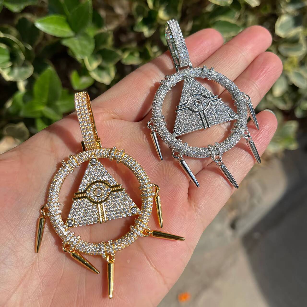 Millennium All-Seeing Eye Stylish Hip Hop Egyptian Style Wisdom Wheel Pendant Stylish Moissanite Jewelry Pendants Charms